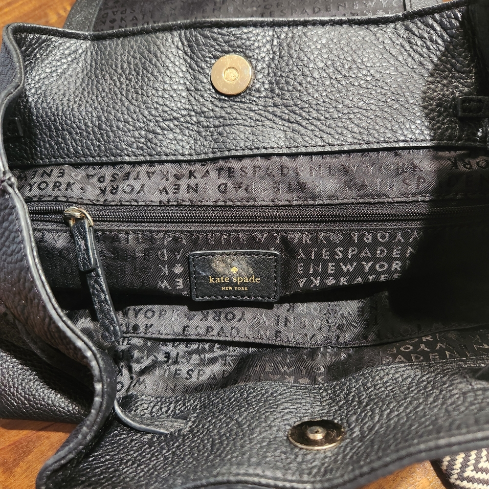 Kate Spade Black Leather Backpack - Picture 6 of 11